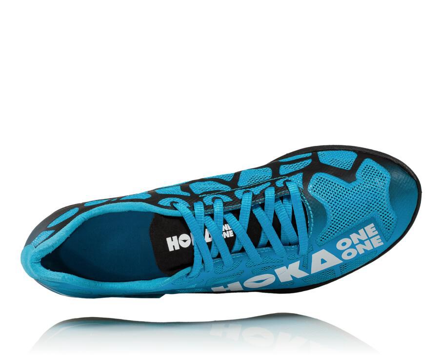 Hoka One One Spikes Mens Blue/White - Rocket X - 81670DYQR